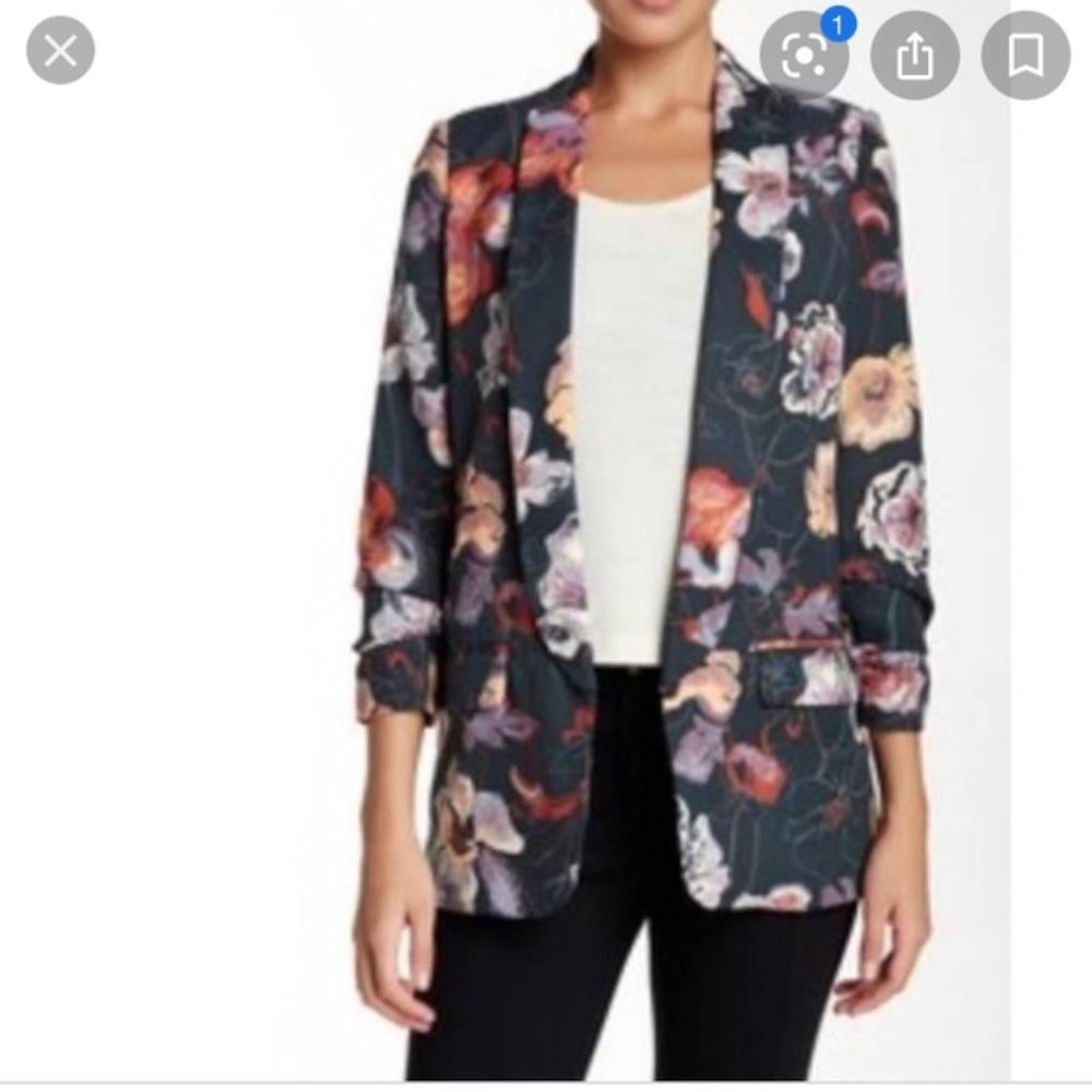Harlow & Graham floral boyfriend blazer